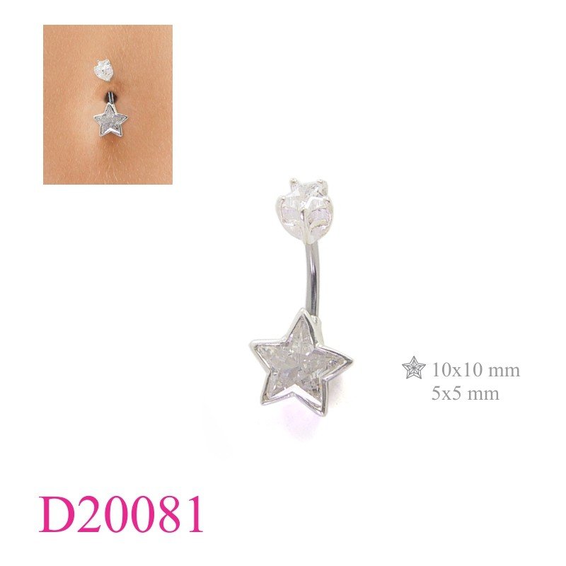 Star Body Jewelry, star sstone and star stone top.