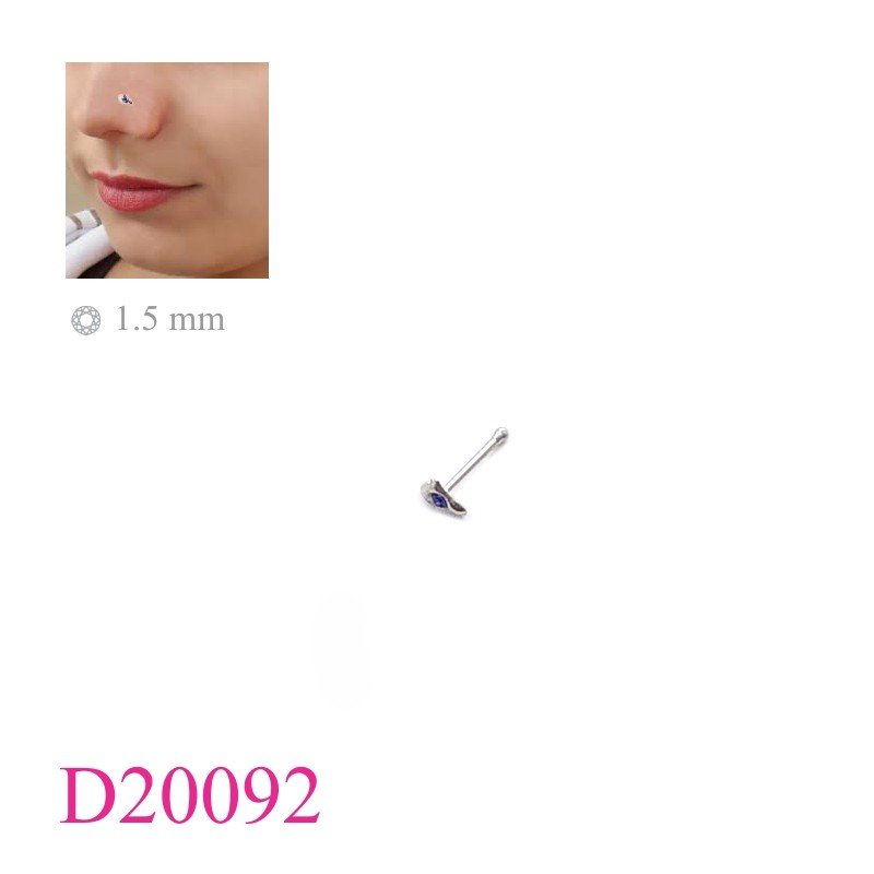 Body Jewelry, foot nose stud with small crystal.