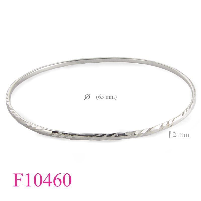 Bangle, 2mm band diamond cut.