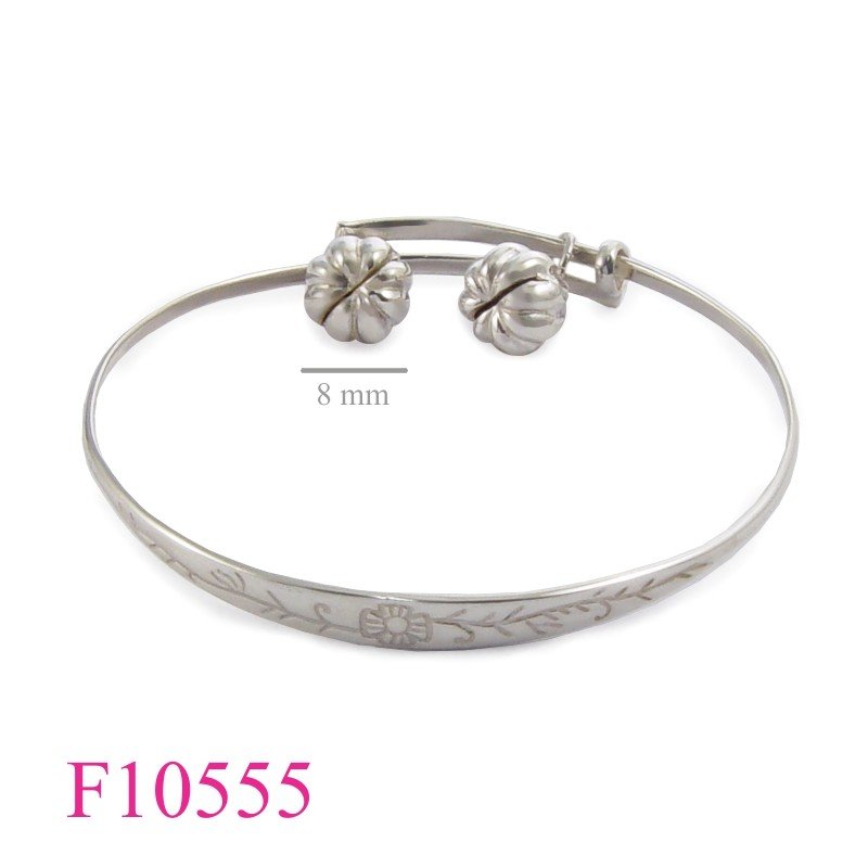 Bell Bangle, adjustable baby bangle with 2 ball bells.
