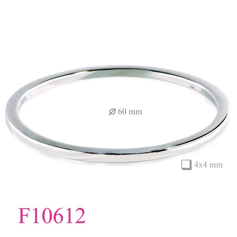 Bangle, 4mm square  60mm inside diameter.