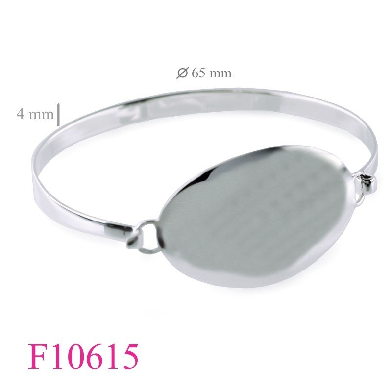 Bangle, oval for name tag.