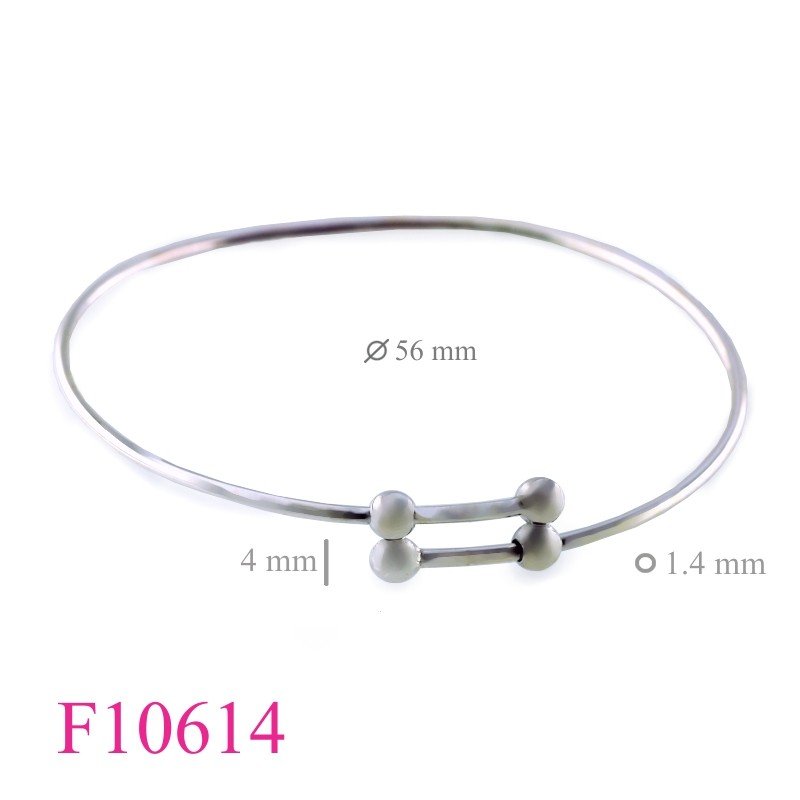 Bangle, 1.4mm wire adjustable size.