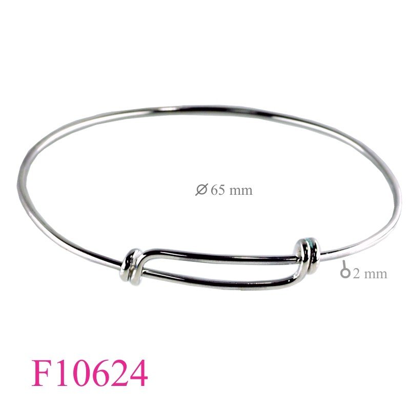 Bangle, 2mm wire adjustable.