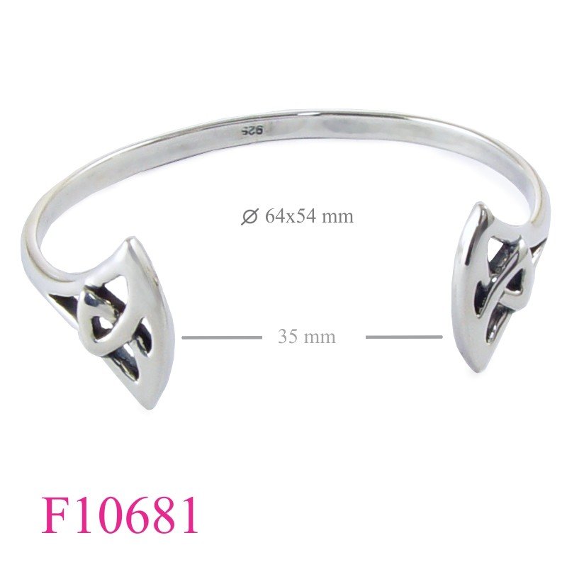Bangle, cut out axe shape.