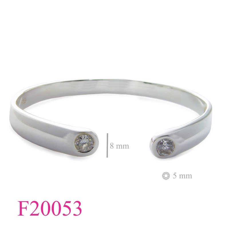 Bangle, double 5mm stones.