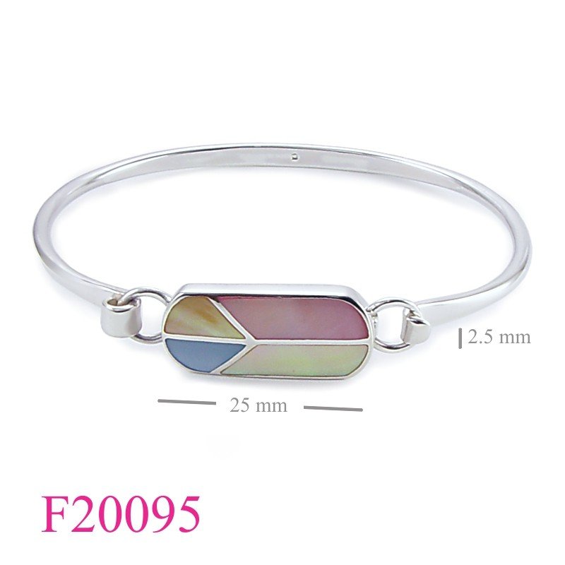Bangle, multi colours oval.
