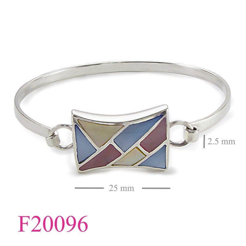 Bangle, multi colour rectangle.
