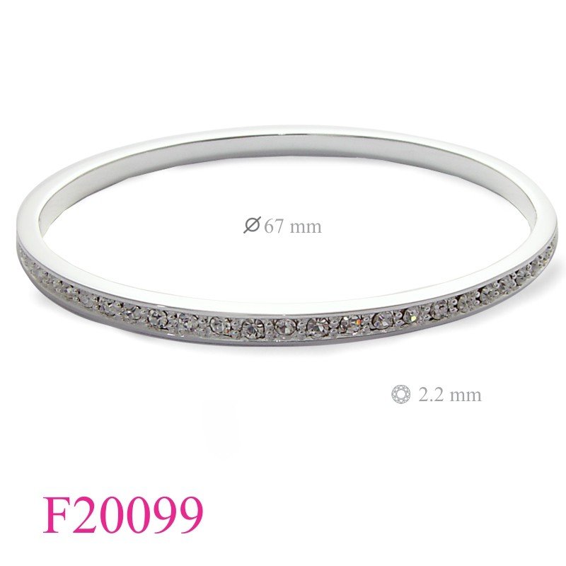 Bangle, 67mm inside diameter crystals in channel setting (E-coating).