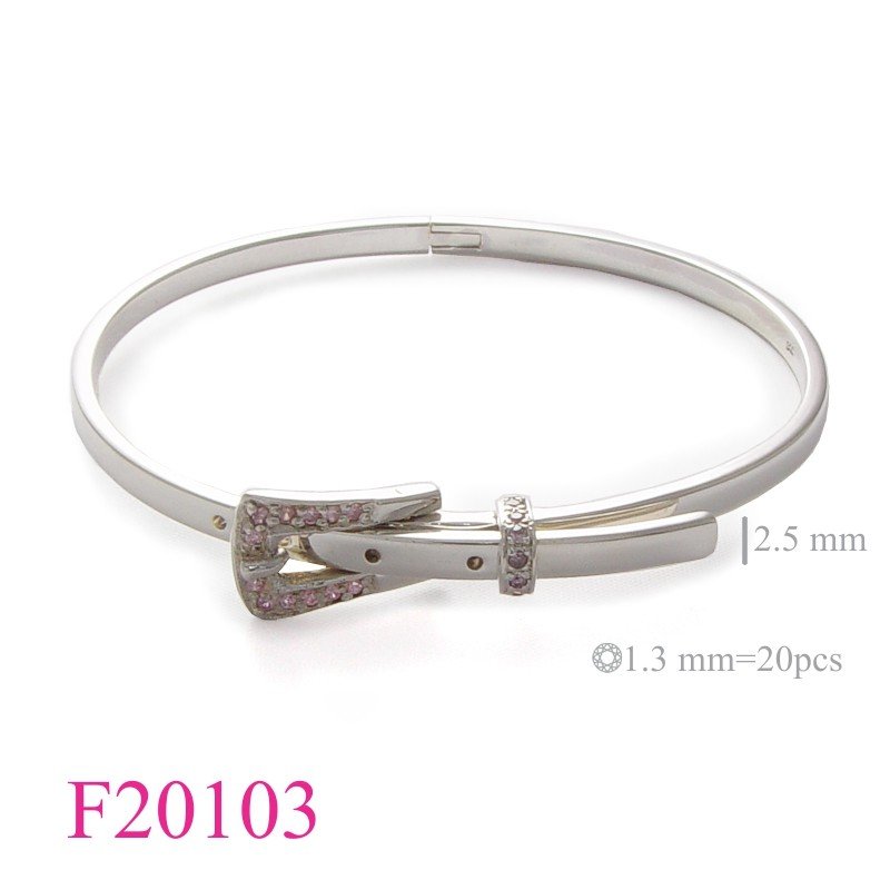 Bangle, buckle with small round stones.