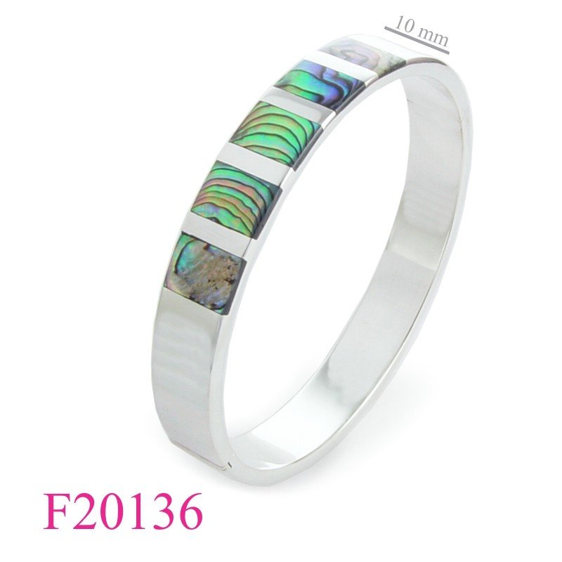 Bangle, 10mm flat with 5 stones.