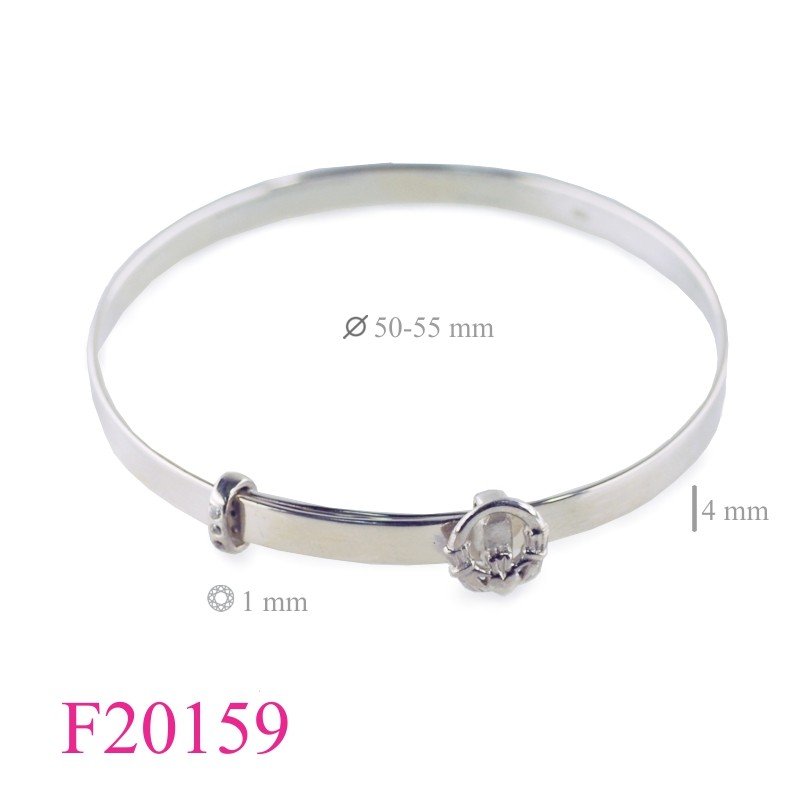 Bangle, 4x50mm adjustable band and Claddagh.