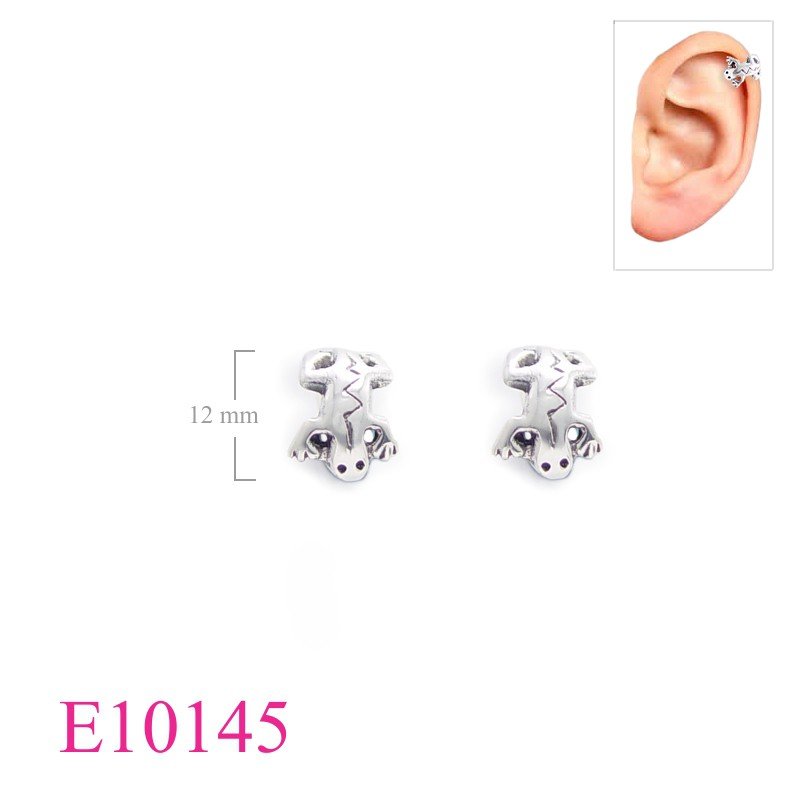 Earrings, ear cuff, lizard.