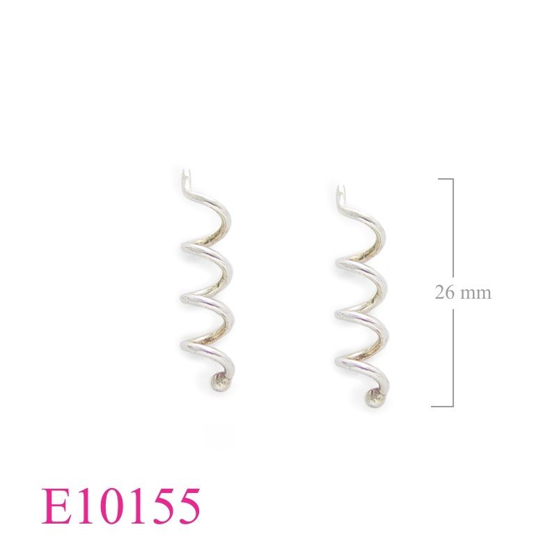 Earrings, spiral.