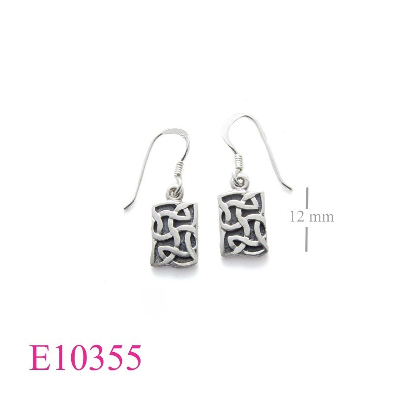 Celtic Earrings, celtic rectangle.