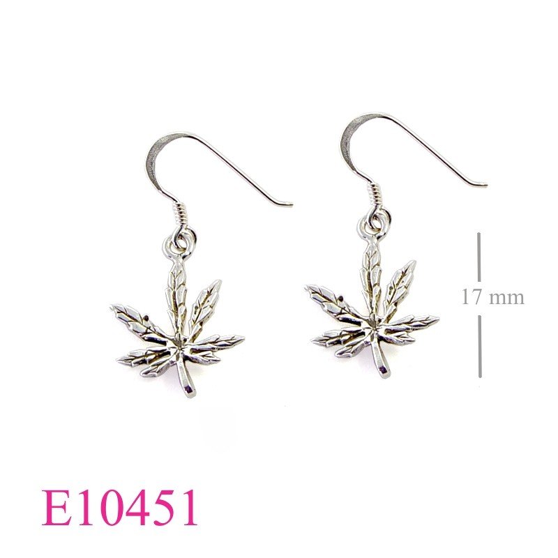 Earrings, marijuana.