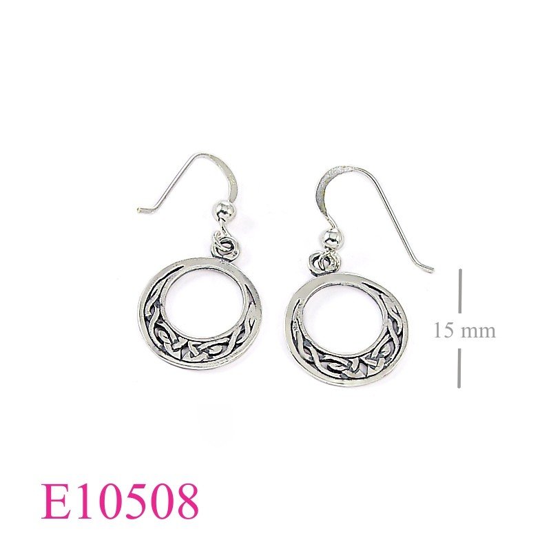 Celtic Earrings, round celtic.