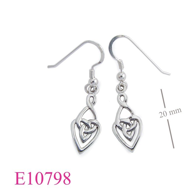 Celtic Earrings, Heart Earrings.