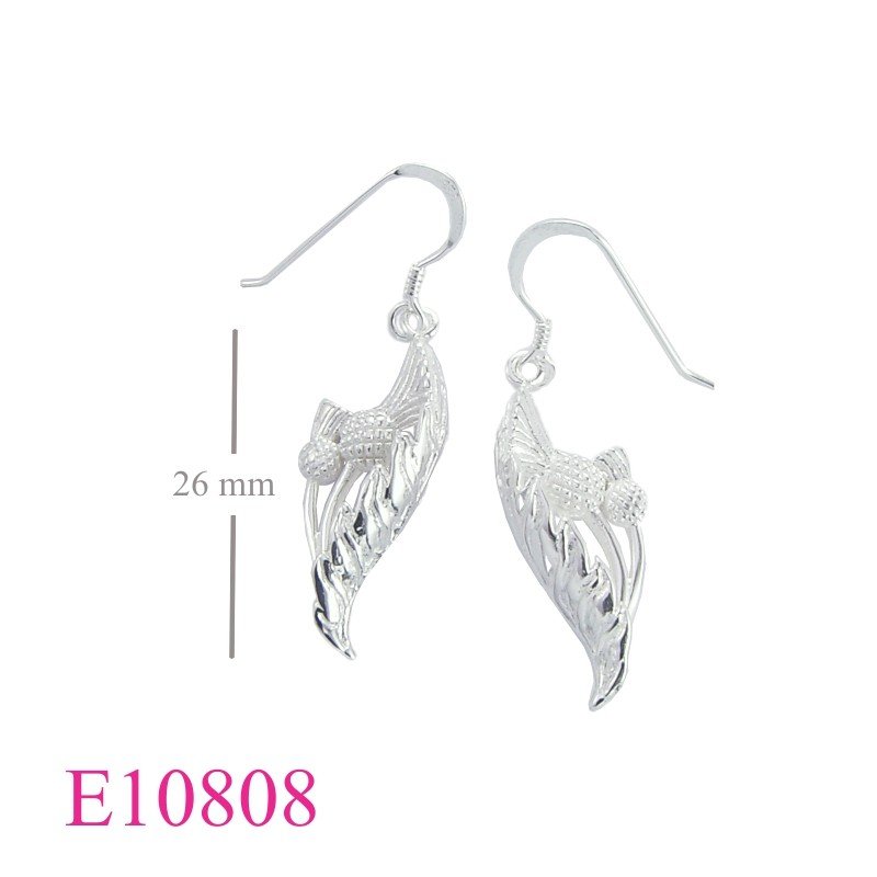 Thistle Earrings, 3D double Thistles.