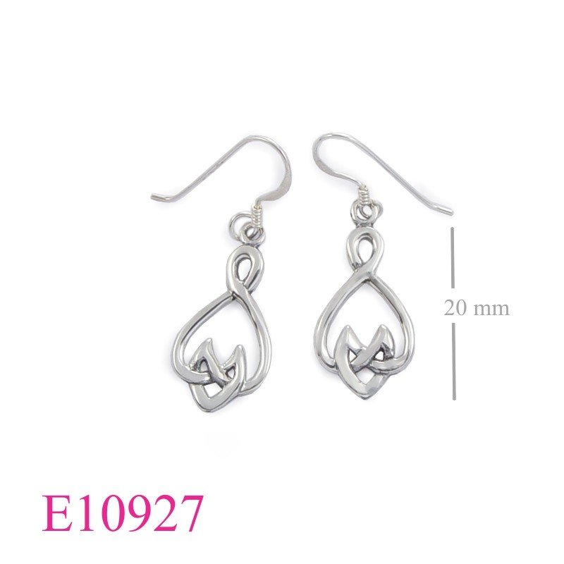 Earrings, drop Celtic.
