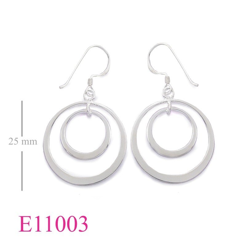 Earrings, 2 hanging loops.