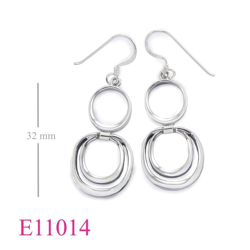 Earrings, 3 loops.