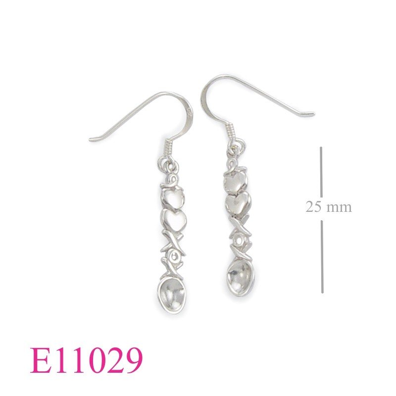 Earrings, love spoon.