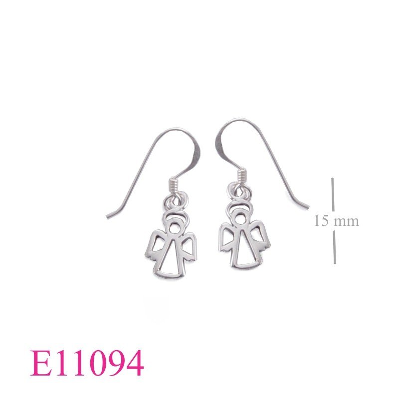 Earrings, cut out angle design.