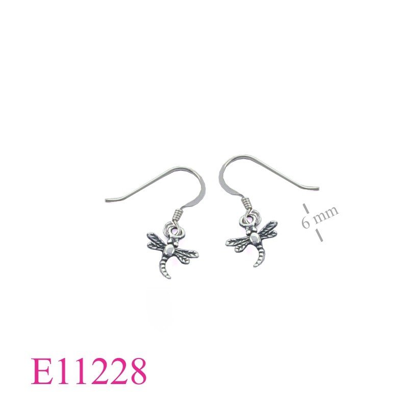 Earrings, small dragonfly.