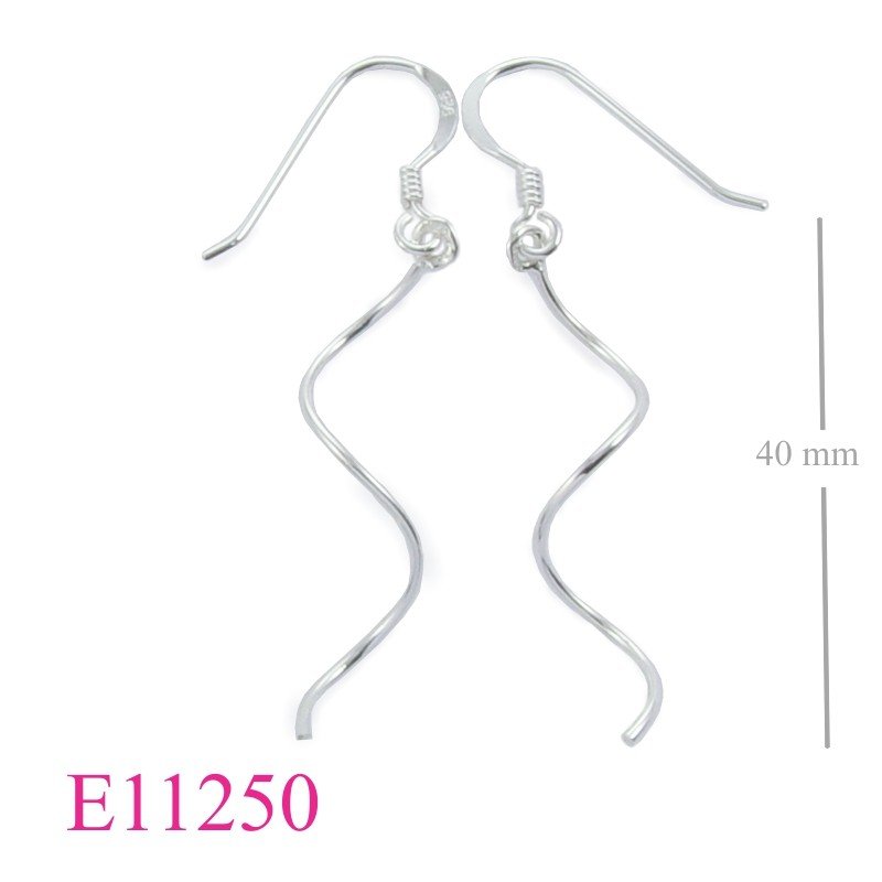 Earrings, twist wire.