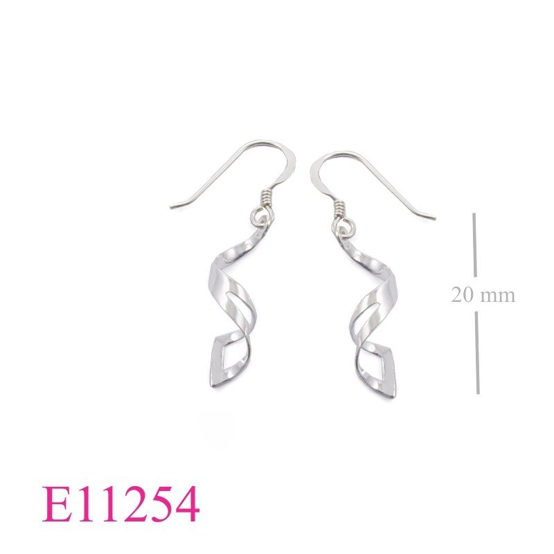 Earrings, twist flat sheet.