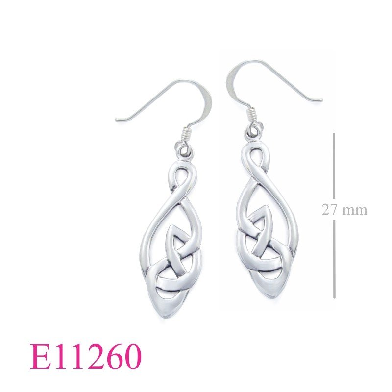 Earrings, drop Celtic.