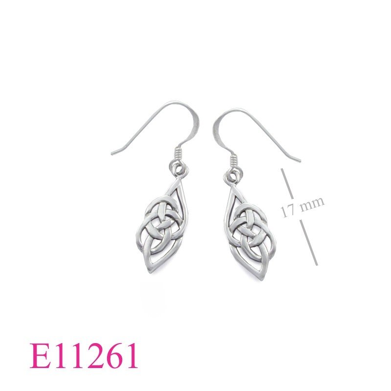 Earrings, drop shape Celtic.