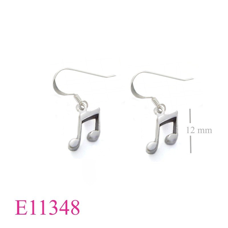 Music Earrings, Music Note Earrings, s, single bar notes.
