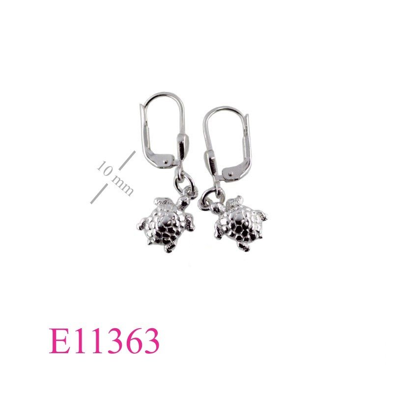Earrings, turtle.