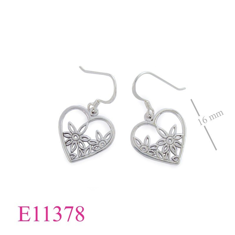 Earrings,16mm stencil  design in .