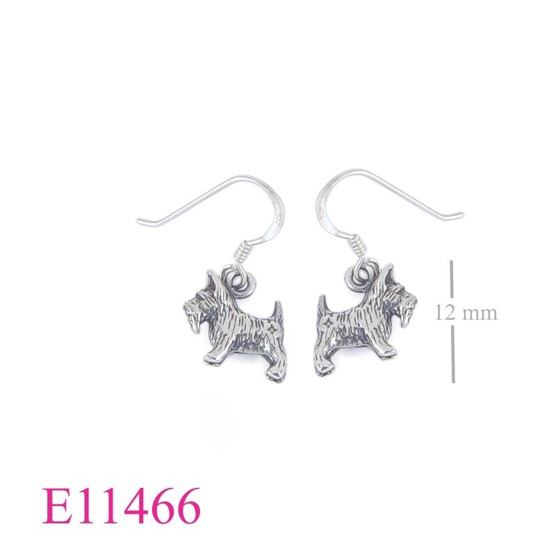 Earrings, miniature Poodle dog.