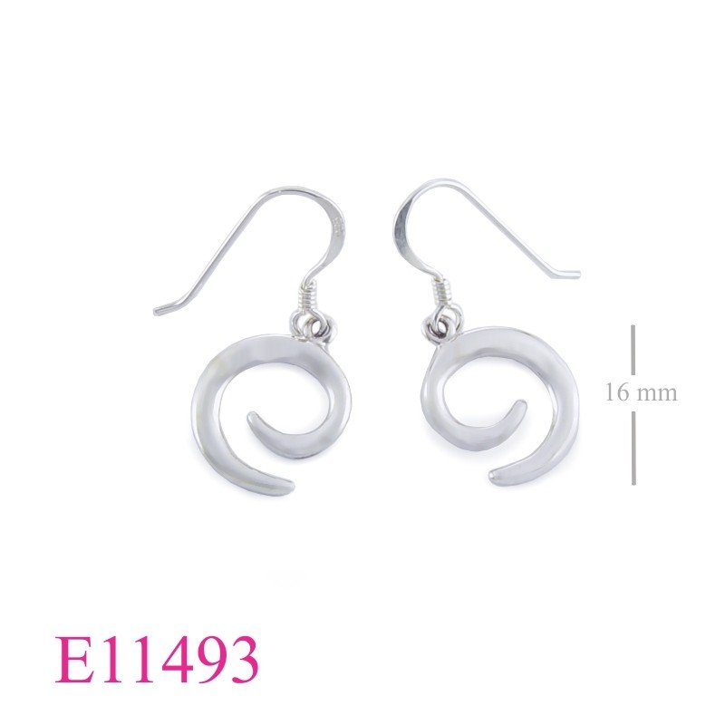 Earrings, swirl.