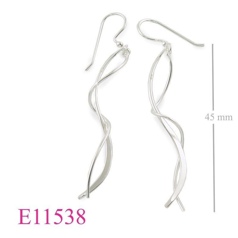 Earrings, wire twist.