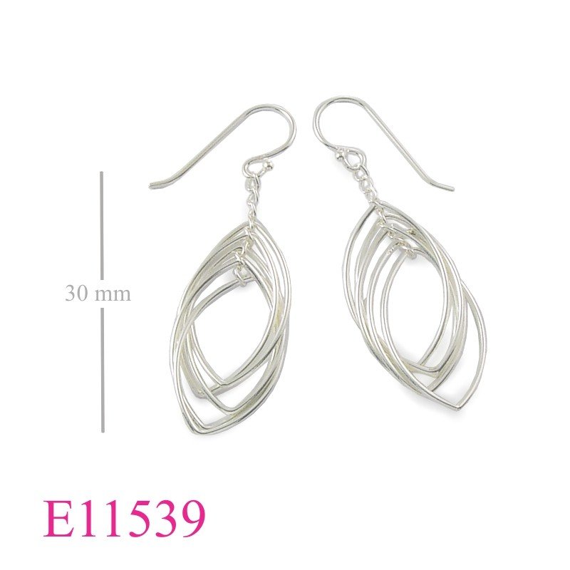 Earrings, multi wire marquises.