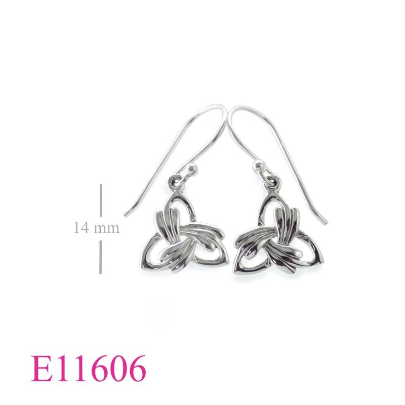 Earrings, Trinitry leaves.