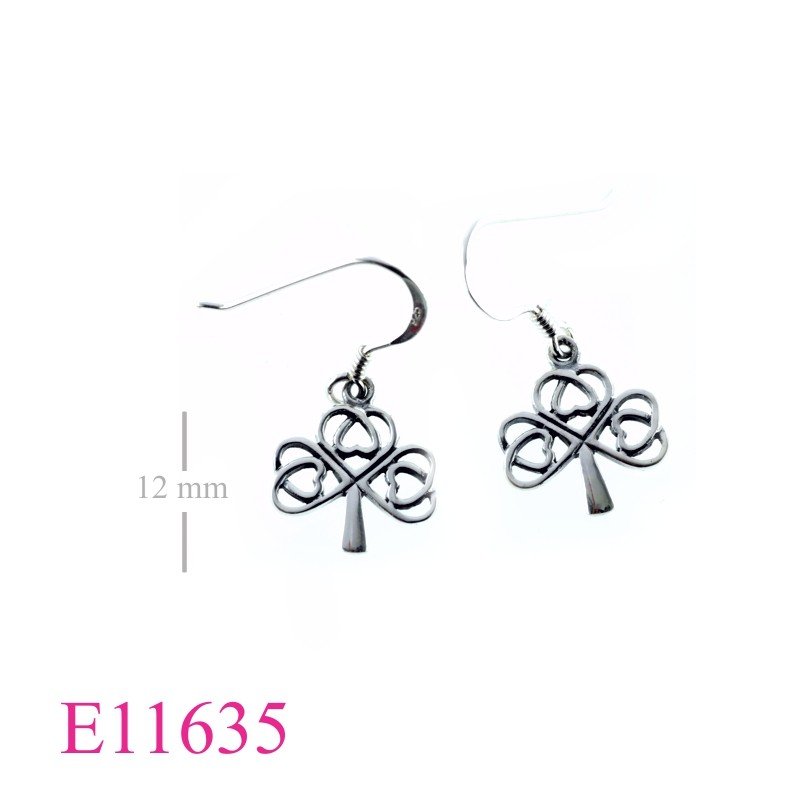 Shamrock Earrings, cut out Shamrock.