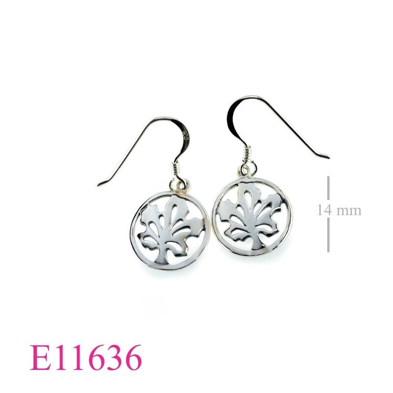 Maple Earrings, Travel Jewelry Earrings,  in round.