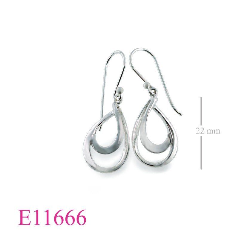 Earrings, twist drops.