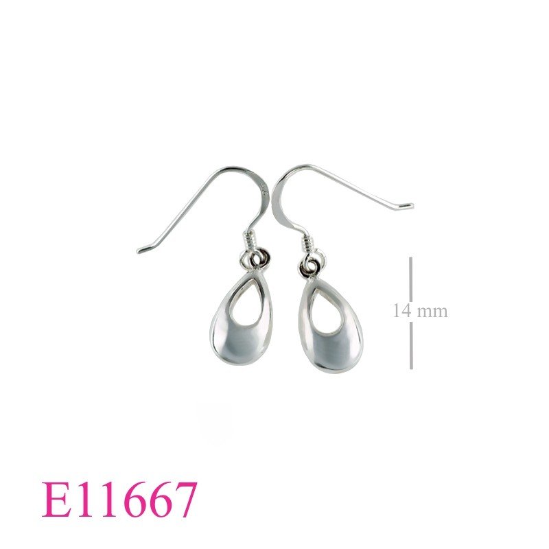 Earrings, open drop.