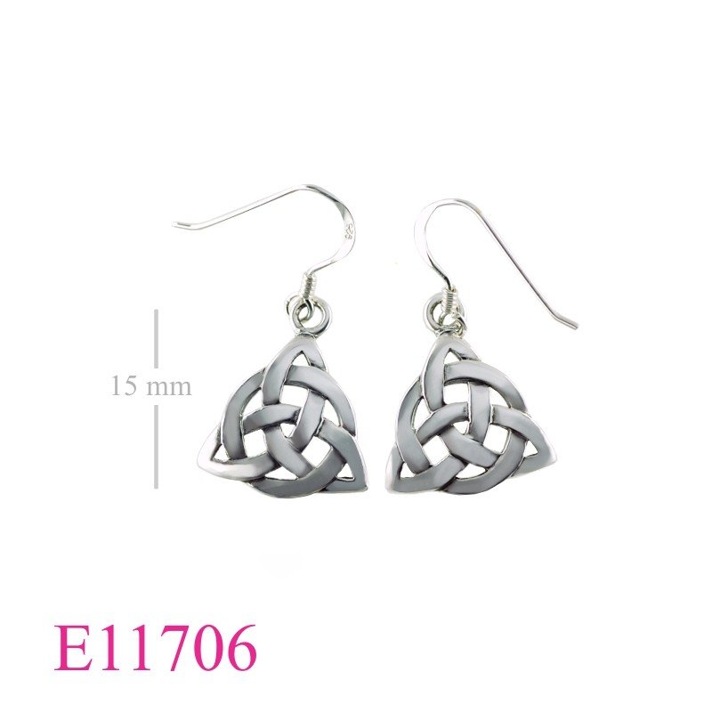 Earrings, Trinity and circle Celtic.