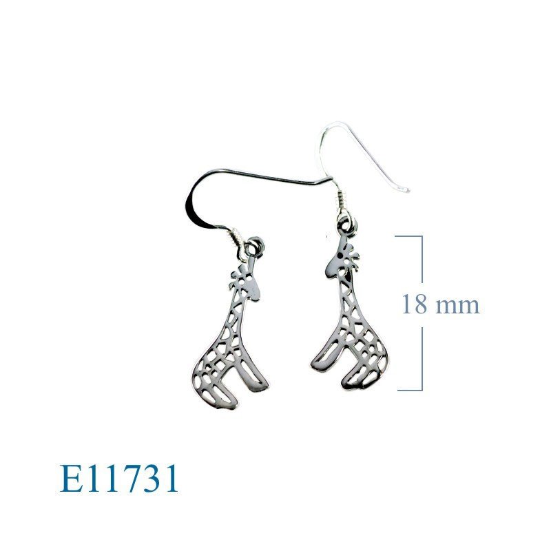 Giraffe Earrings, giraffe stencil.