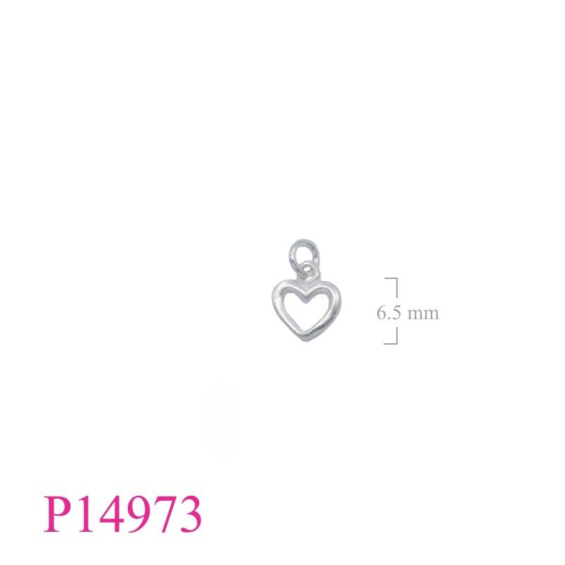 <p>Pendant, 6.5mm opened heart.</p>