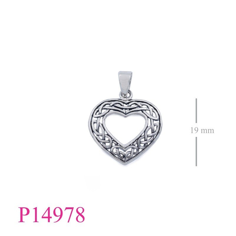 <p>Pendant, 20mm opened heart Celtic</p>