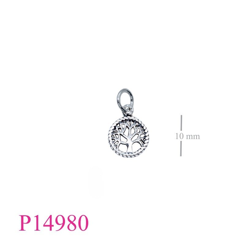 <p>Pendant, 10mm round Tree of Life.</p>